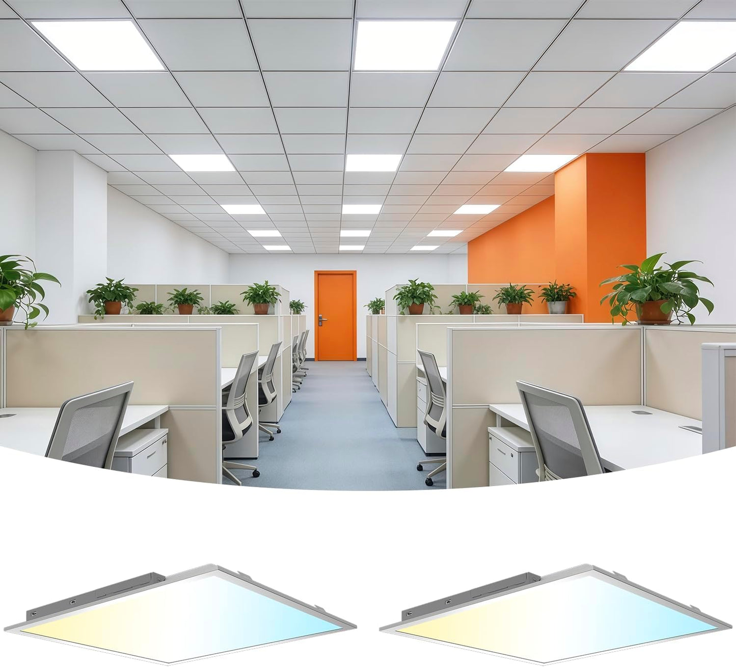 2 Luces LED Plano 2x2 Regulable 3000-6300K