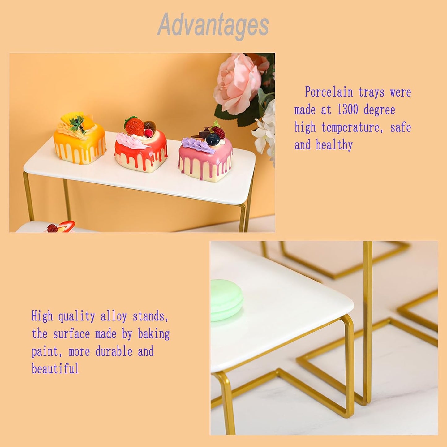 Soportes mesa postre porcelana 3 niveles para servir