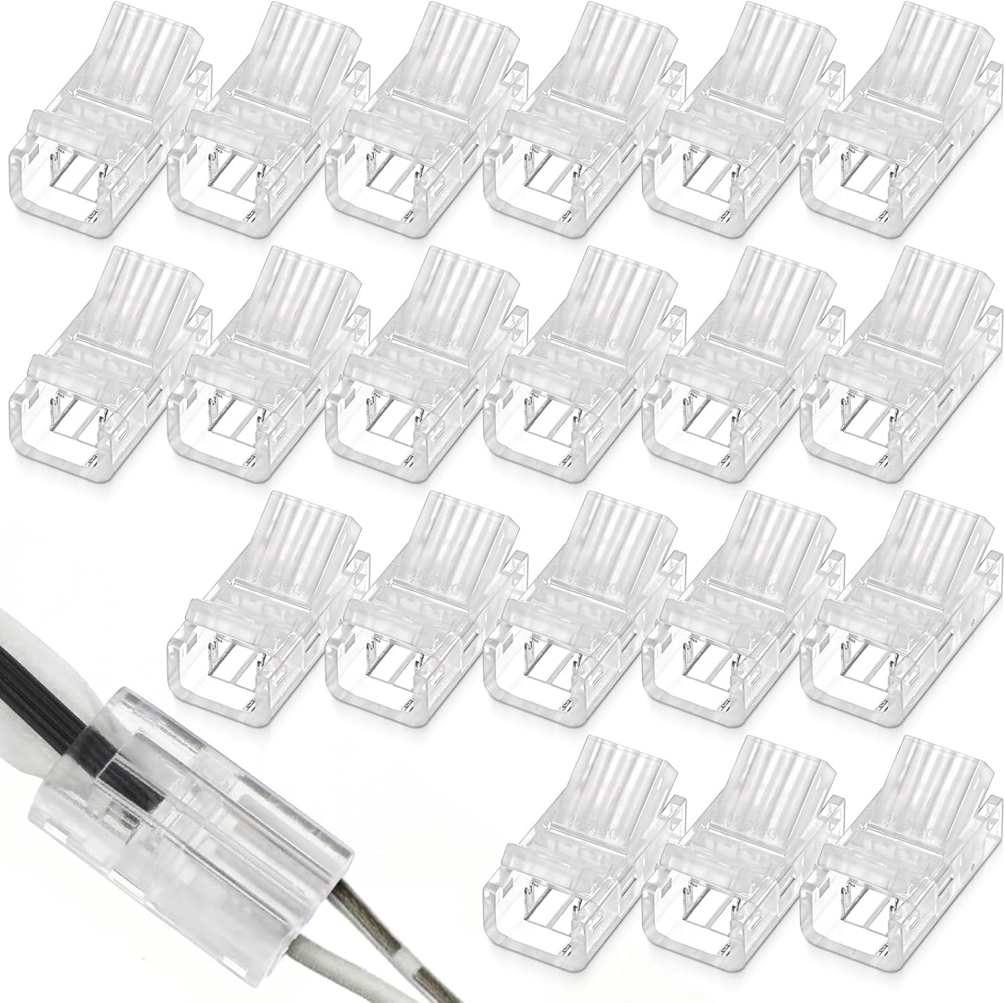 Conectores LED COB sin soldadura para tiras 8mm 5v 12v 24v