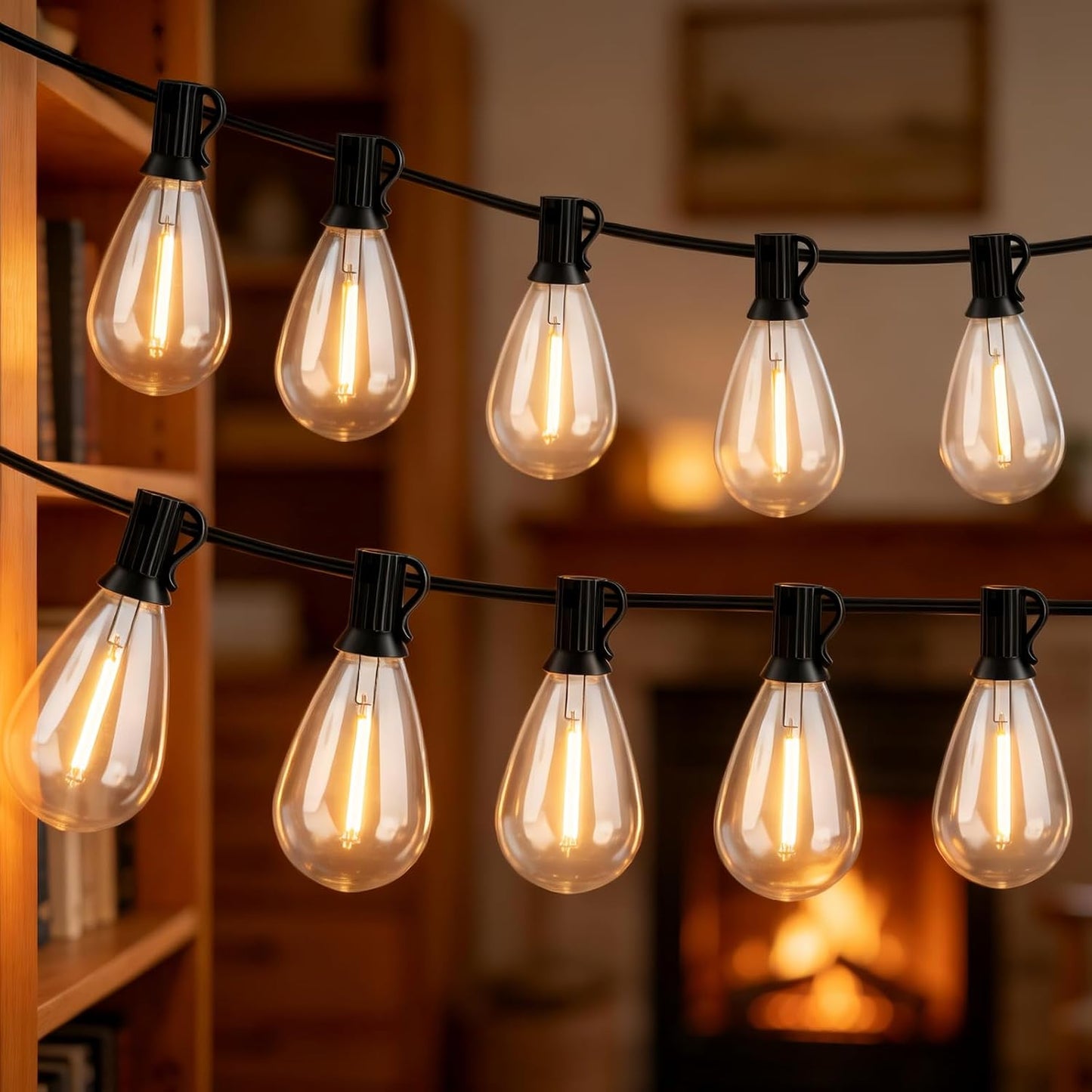Luz de colgantes exterior 25ft con 191 bombillas
