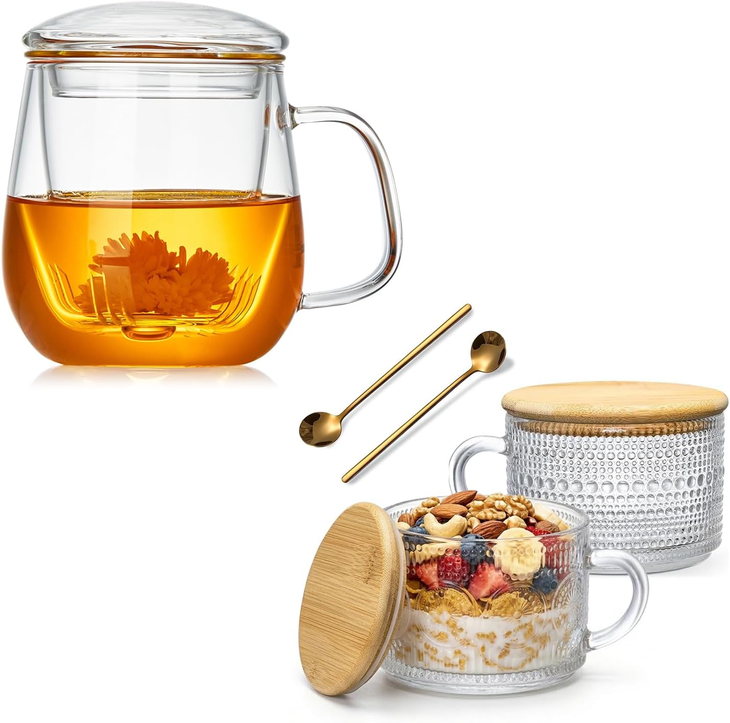 Vaso térmico vidrio borosilicato con infusor 520ml