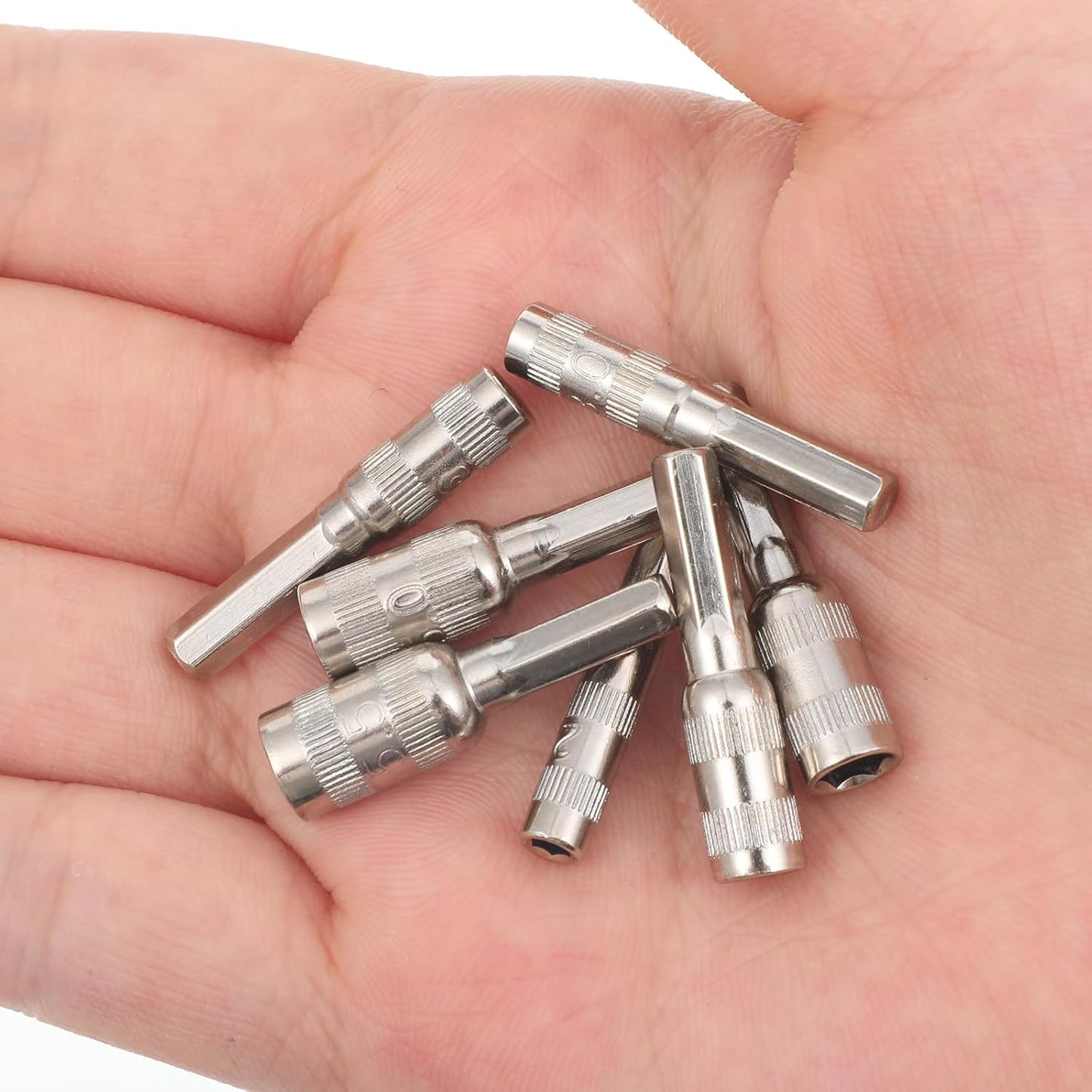 Set 7 adaptadores hex H4 métrica micro zócalos 0.098-0.217pulg
