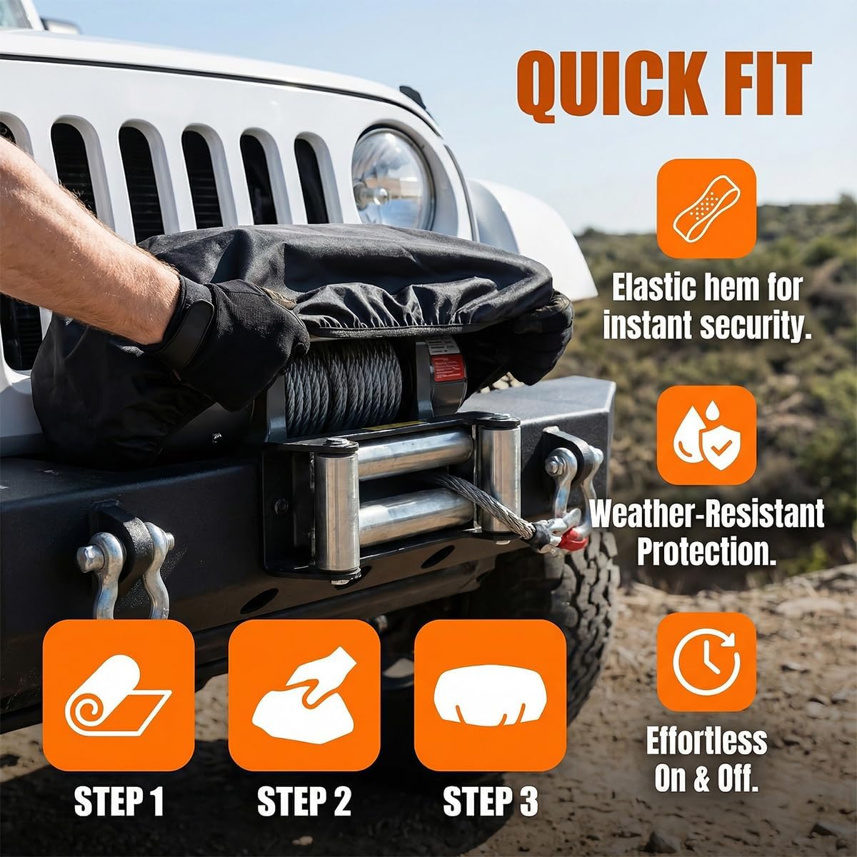 Cubierta cabrestante auto 8500-17500lb tela Oxford impermeable