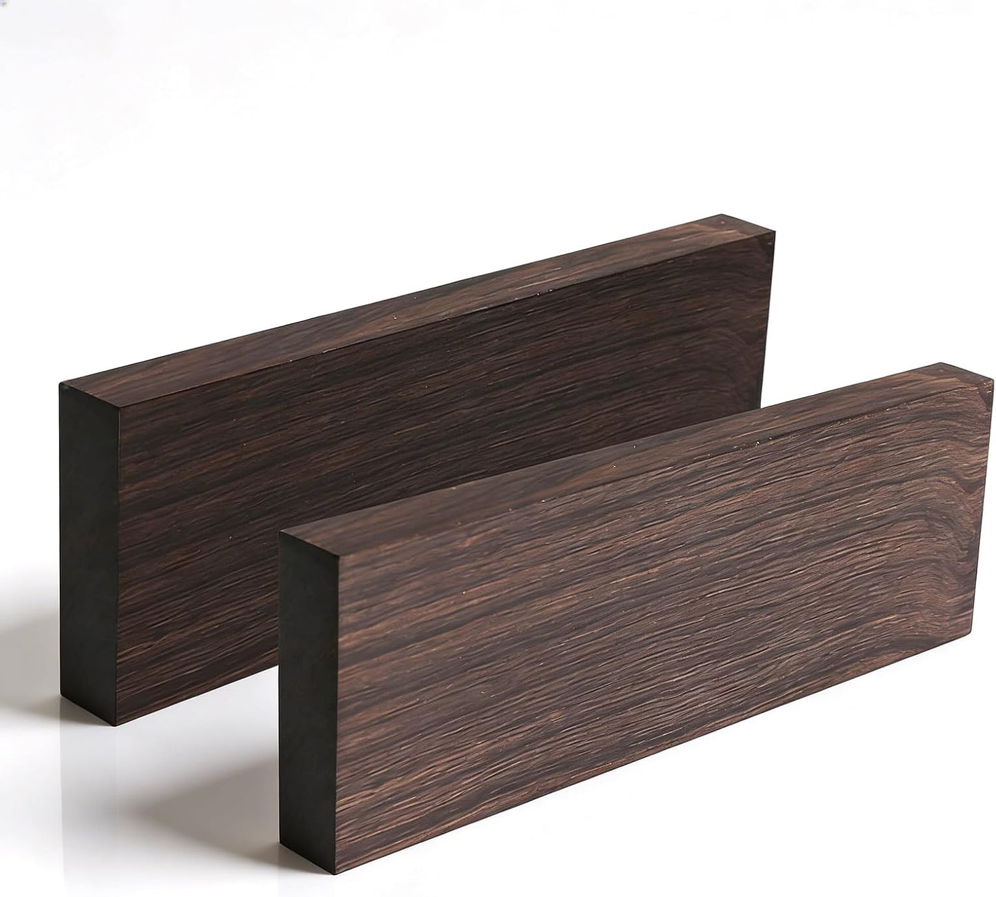2 Pzas Cuchillo Madera Ébano Negro Escalas Bricolaje