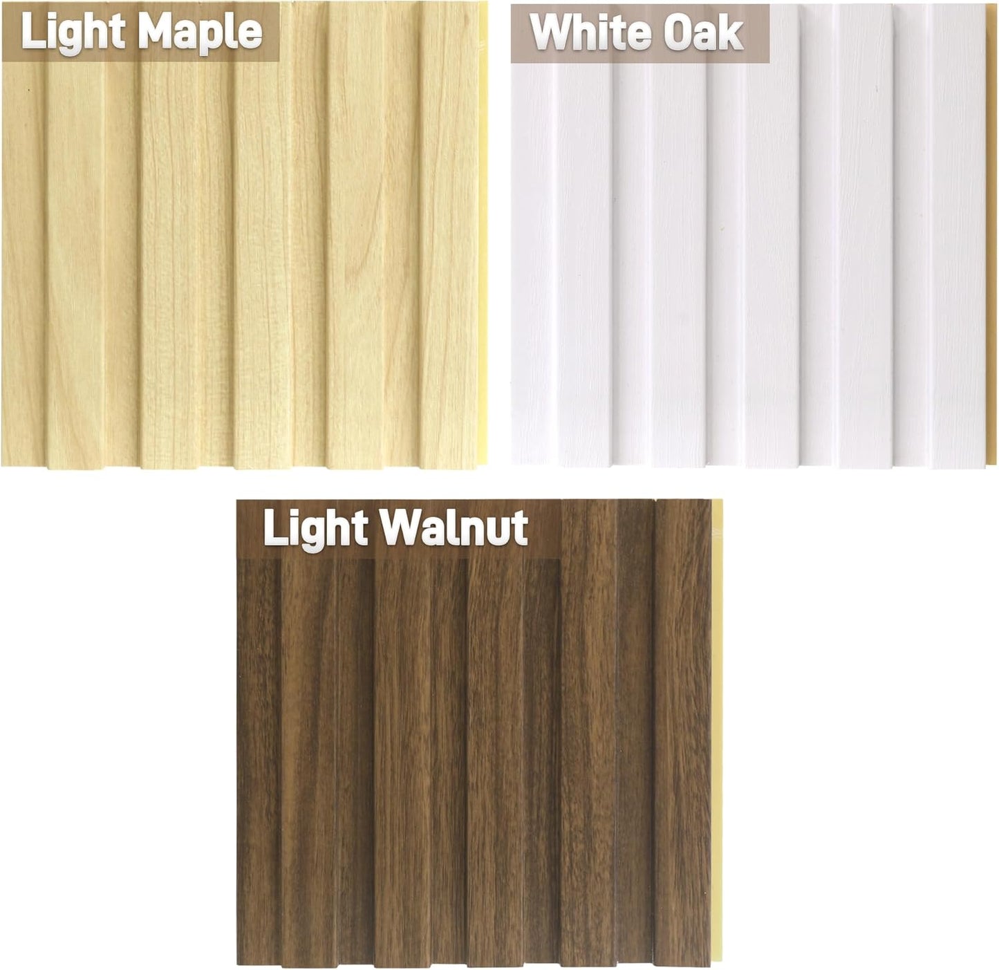 3 Pack Paneles Pared Madera 6x5.9pulg WPC Decoracion