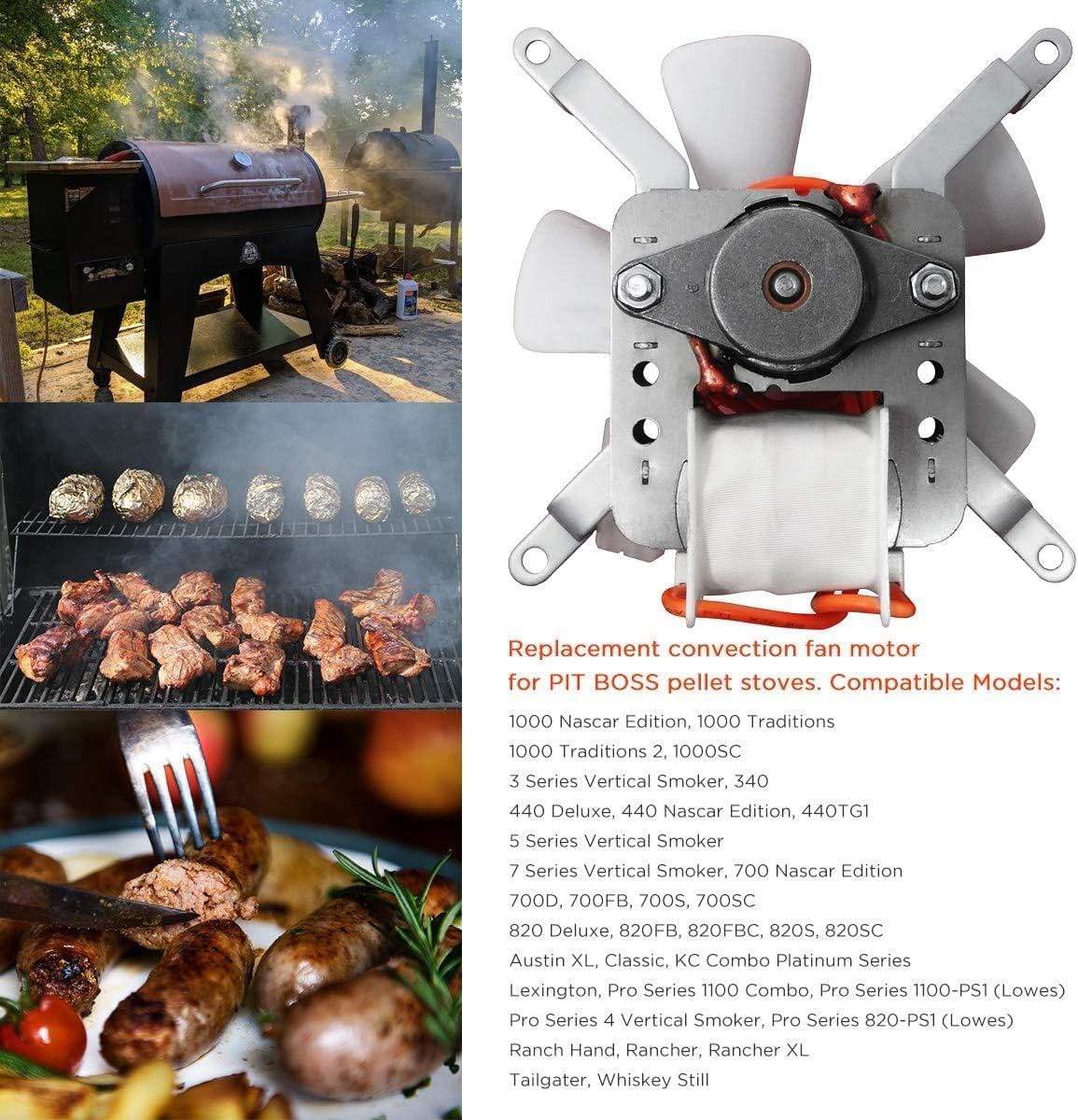 Kit repuesto ventilador parrilla pellets Pit Boss