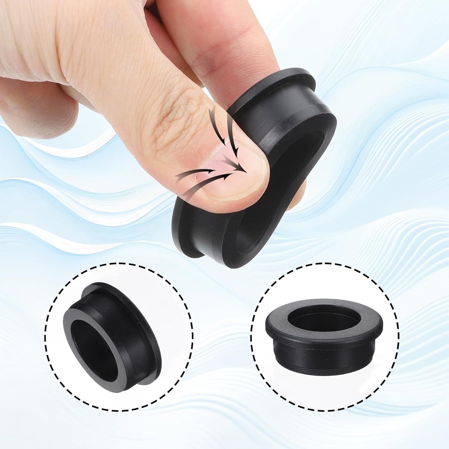 Gomas de goma para tubería 1-1/2 pulg 5 pzas impermeables