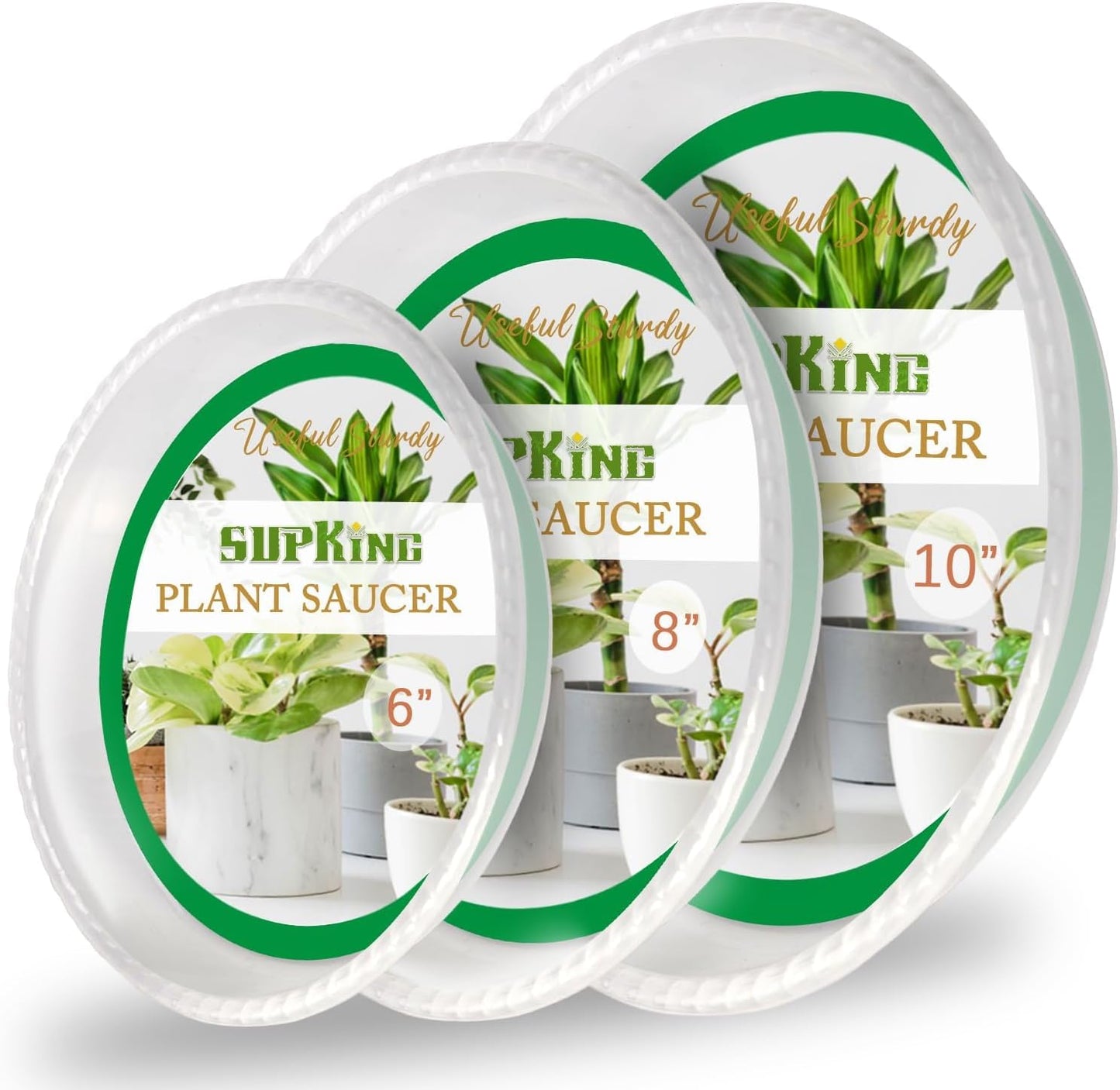 9 Platillos para Plantas 6-10pulg Bandejas Resistentes