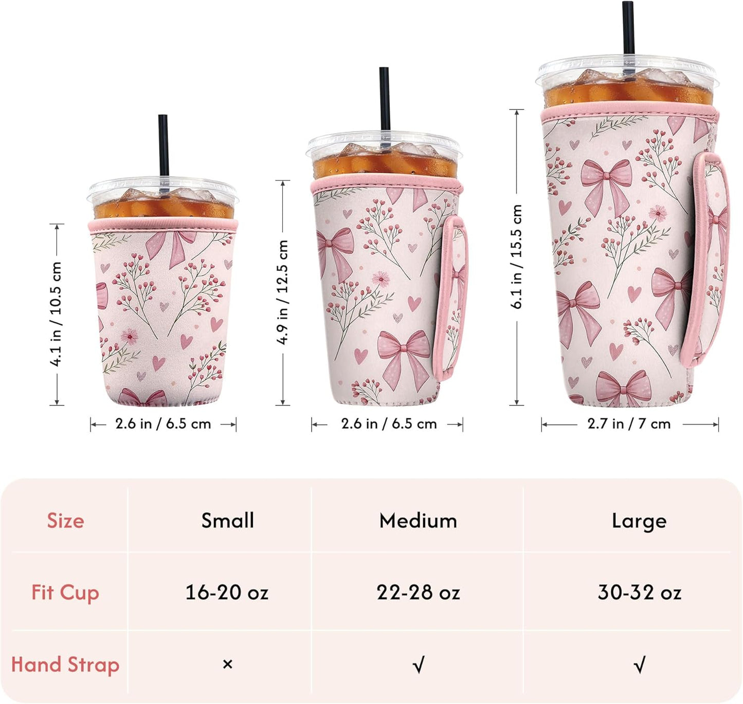 Funda neopreno reutilizable para taza 16-32oz con asa