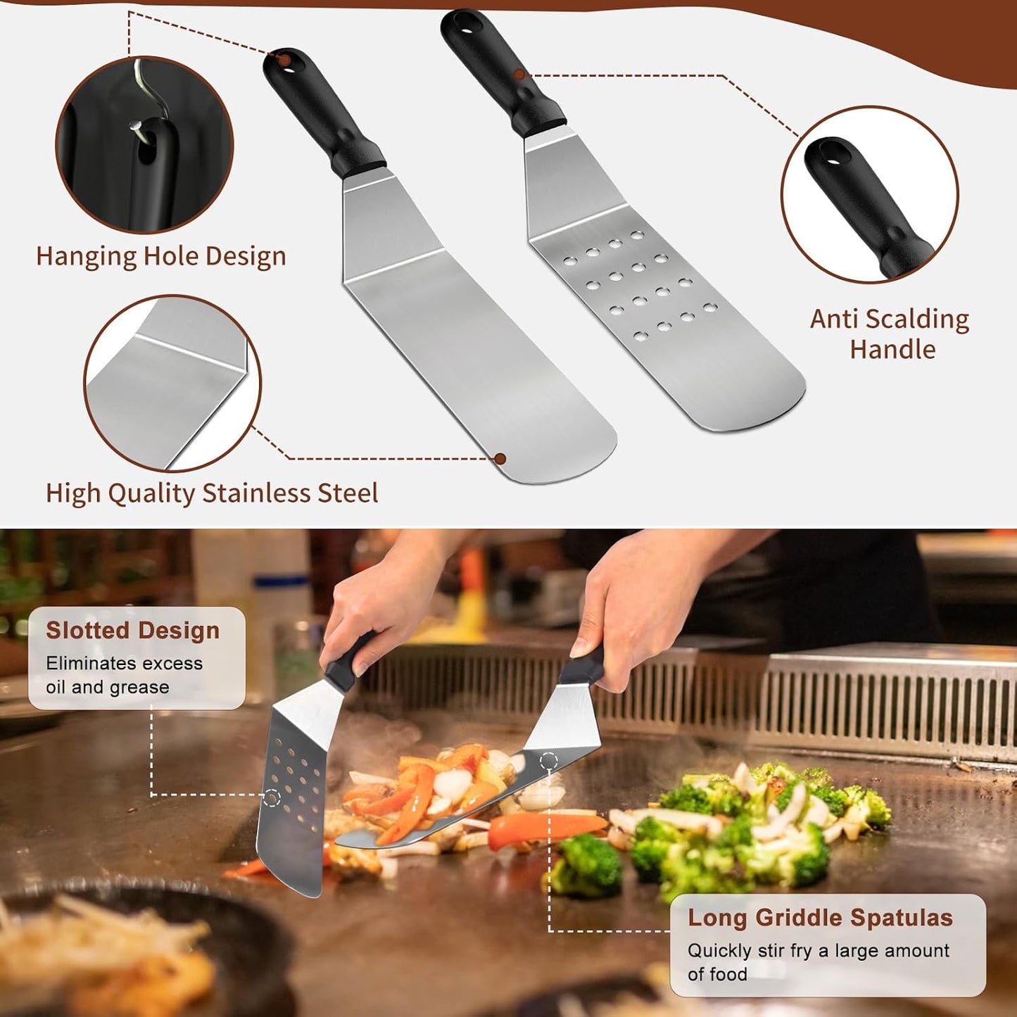 Kit 27 accesorios parrilla Blackstone y Camp Chef