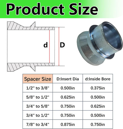 Espaciador 3/4" a 1/2" Heims 4 Pzas