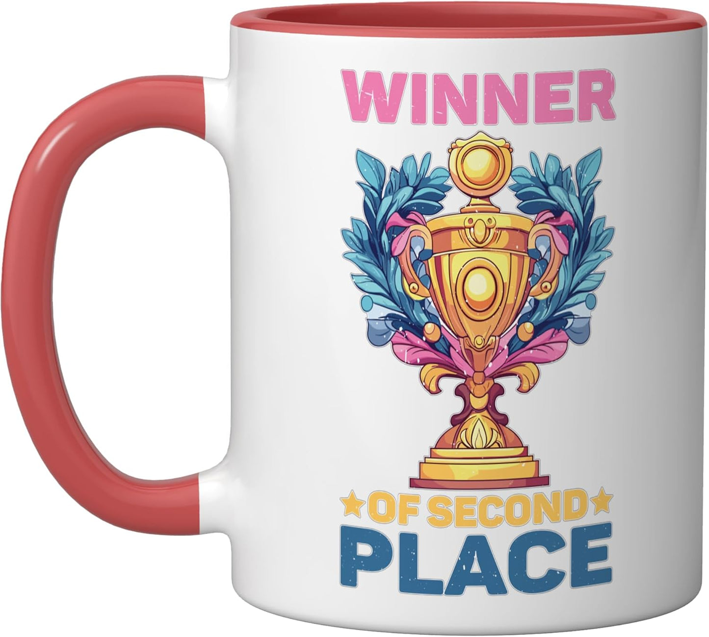 Taza Cerámica Premio Segundo Lugar Rojo/Blanco
