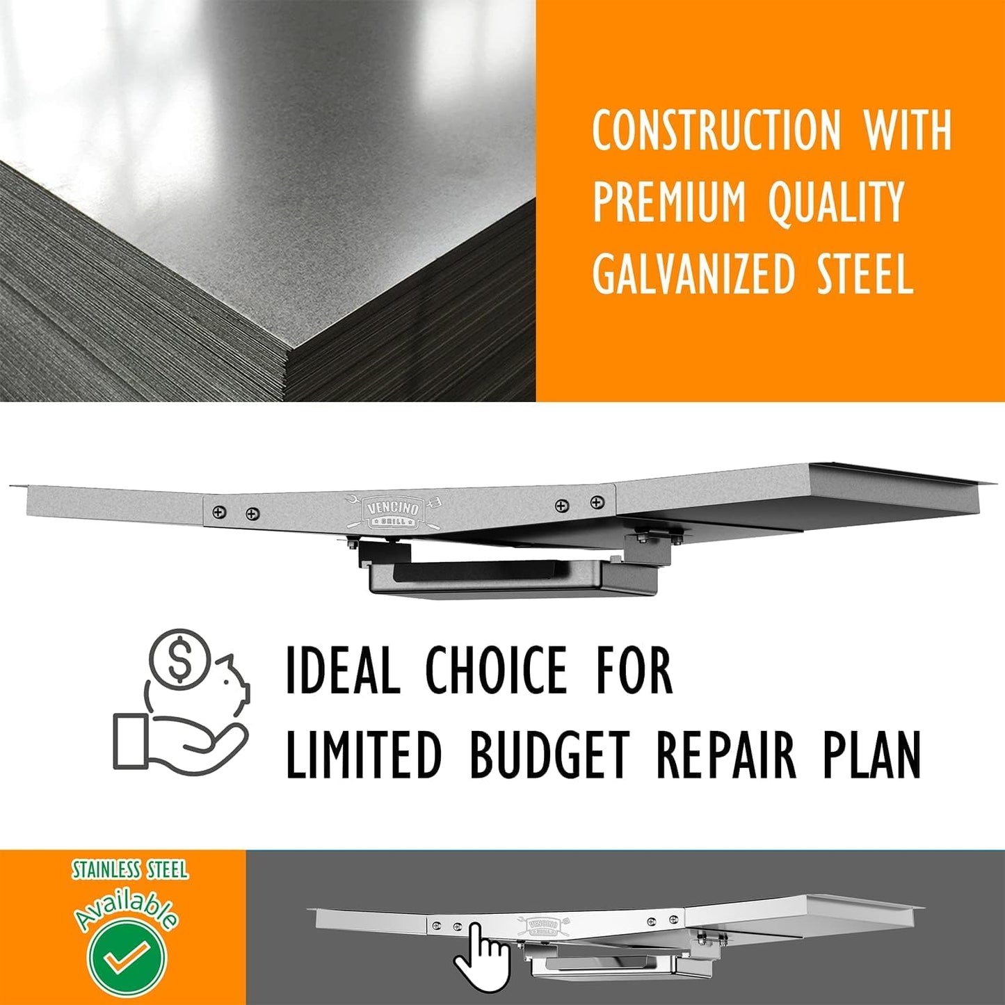 Bandeja grasa acero galvanizado ajustable Nexgrill