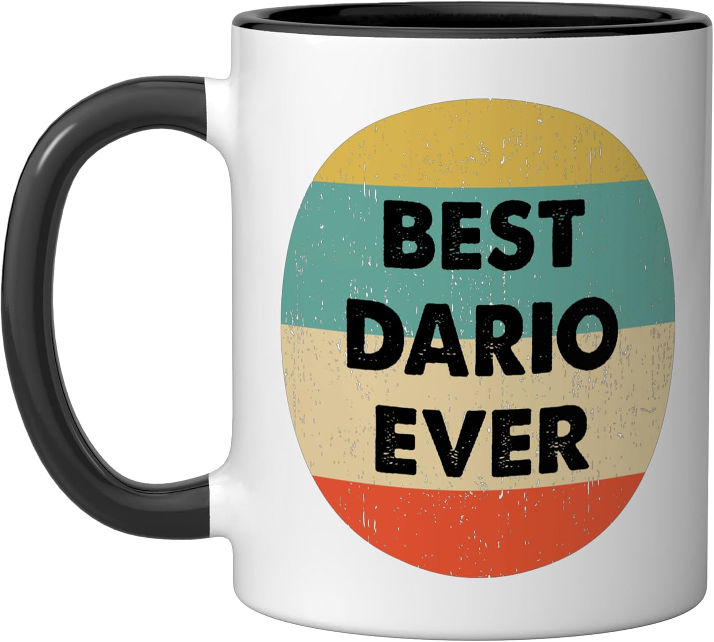 Taza Cerámica Dario Negro/Blanco