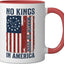 Taza cerámica bandera de EE.UU. roja y blanca