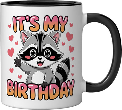 Taza Cerámica Ratoncito Celebración Negro/Blanco