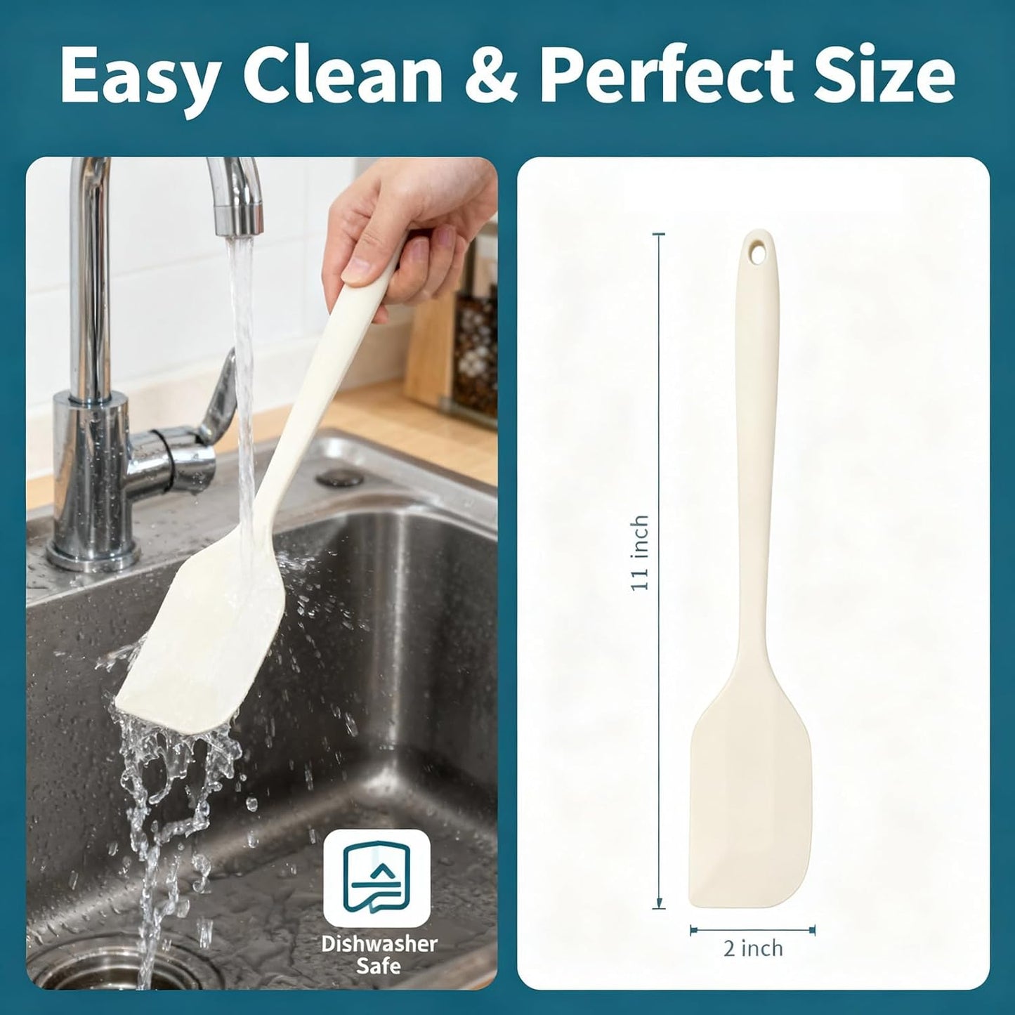 Espátula de silicona flexible para cocina resistente al calor