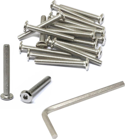 20 Tornillos Acero Inox 304 1/4-20x2 Brillante