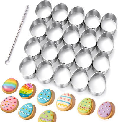 Cortador galletas huevo 1.2pulg metal 20 cavidades