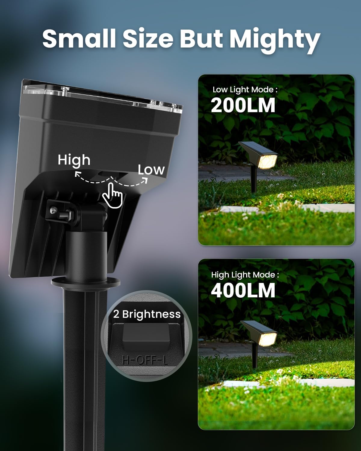 Focos solares IP65 para jardín 10uds blanco cálido