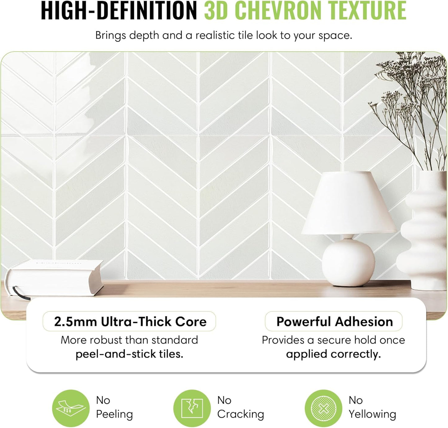 5 Azulejos 3D Pegar y Pesar para Cocina Baño Chimenea