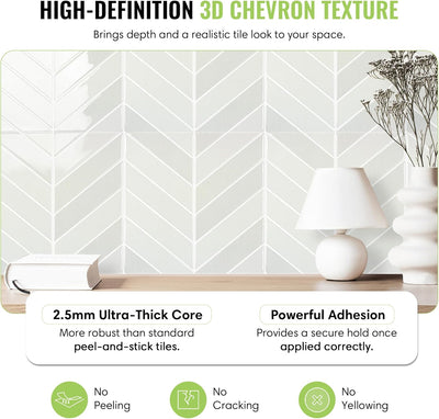5 Azulejos 3D Pegar y Pesar para Cocina Baño Chimenea