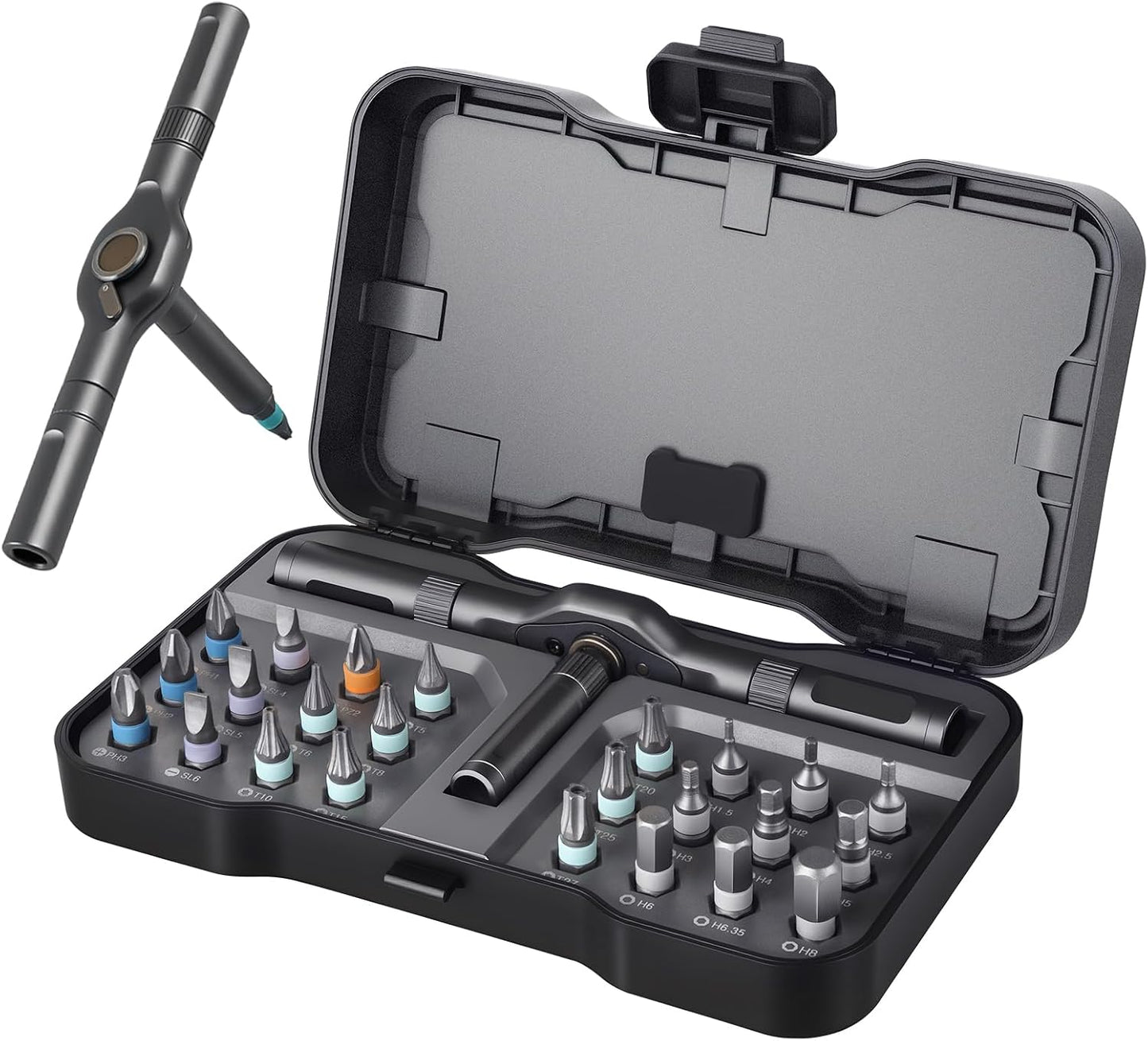 Set 24 Destornilladores Magnéticos Trinquete Acero S2
