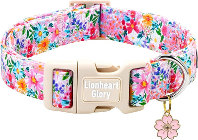 Collar perro primavera/verano con flores silvestres coloridas