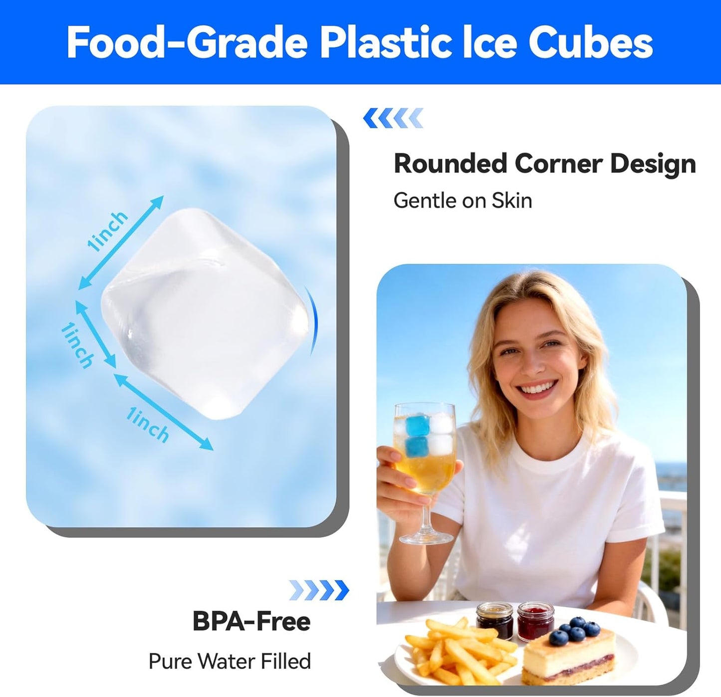 Cubos hielo reutilizables 12lb sin BPA para bares y atletas