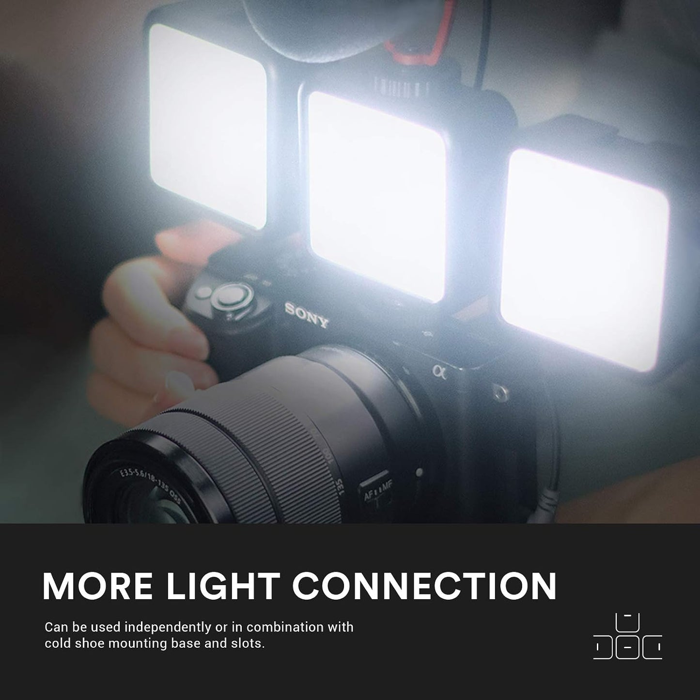 Luz LED RGB para video con 36000 colores y 13 efectos FX