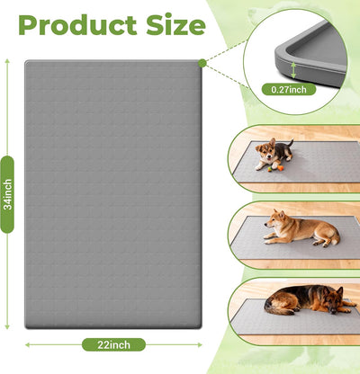 Tapete silicona 34x22pulg antideslizante para perros grandes