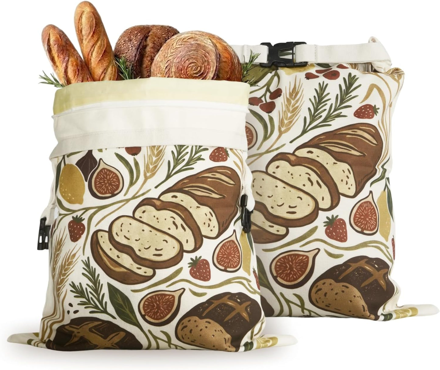 Bolsas de pan casero XL reutilizables con cera de abeja y cremallera