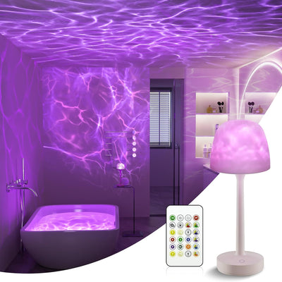 Lámpara ducha recargable impermeable con control remoto 16 colores