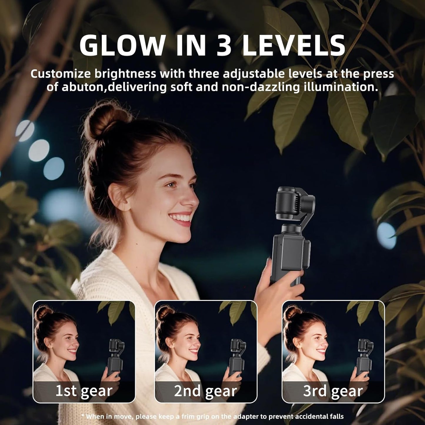 Luz magnética para DJI Osmo Pocket 3 LED recargable 3 modos
