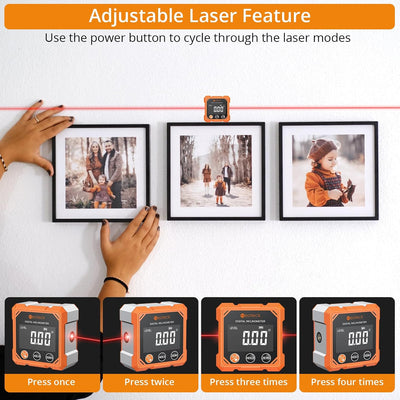 Buscador ángulo digital láser 4x90° recargable