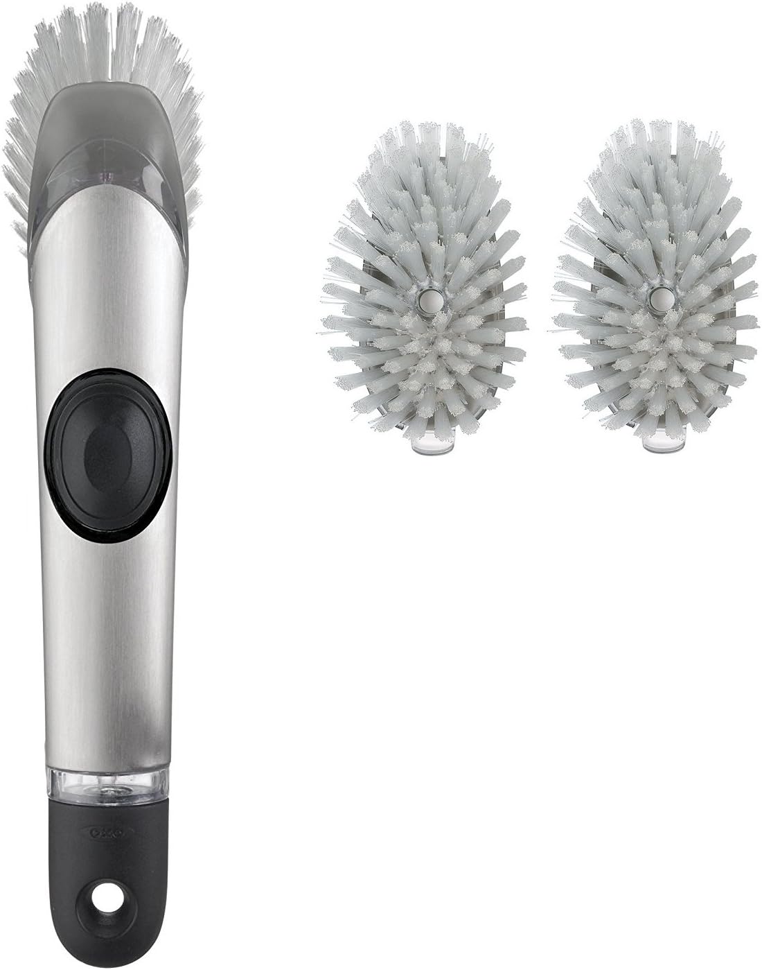 Cepillo dispensador jabón SteeL set 2