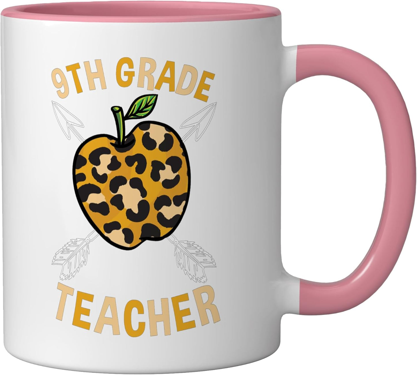 Taza Cerámica Estampado Leopardo Rosa/Blanco