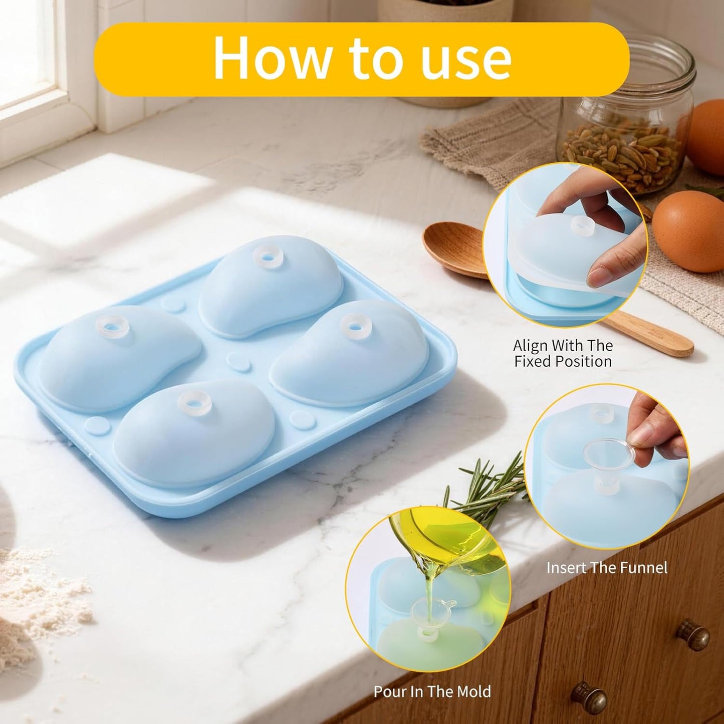 2 Moldes Silicona 3D para Pudín Frutas Gelatina Mousse