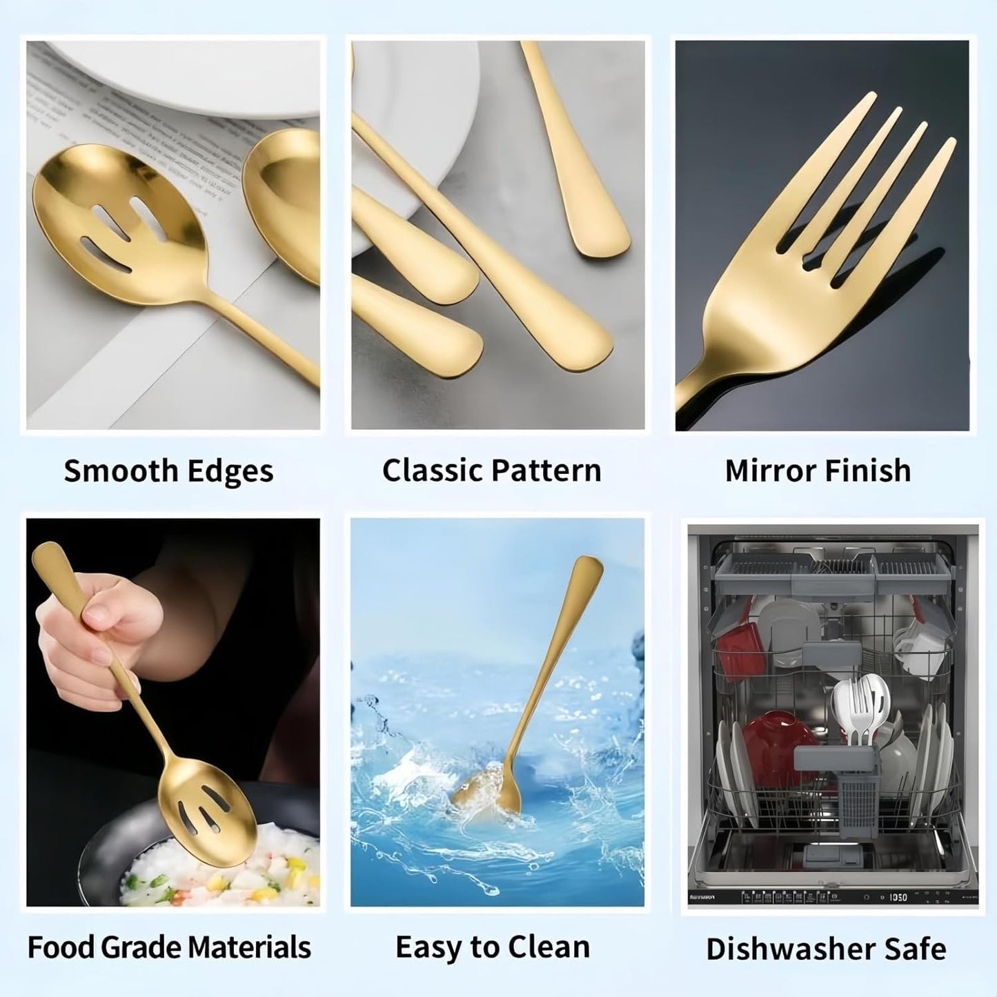 8 Utensilios Servir Acero Inox Bufé Catering