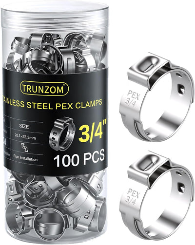 Anillos crimpado PEX 3/4pulg 100uds acero inox 304