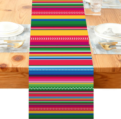 Camino mesa fiesta 72x13pulg rayas serape colorido Cinco de Mayo