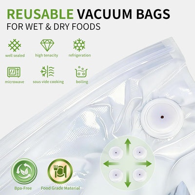 Sellador al vacío manual con batería 30 bolsas portátil