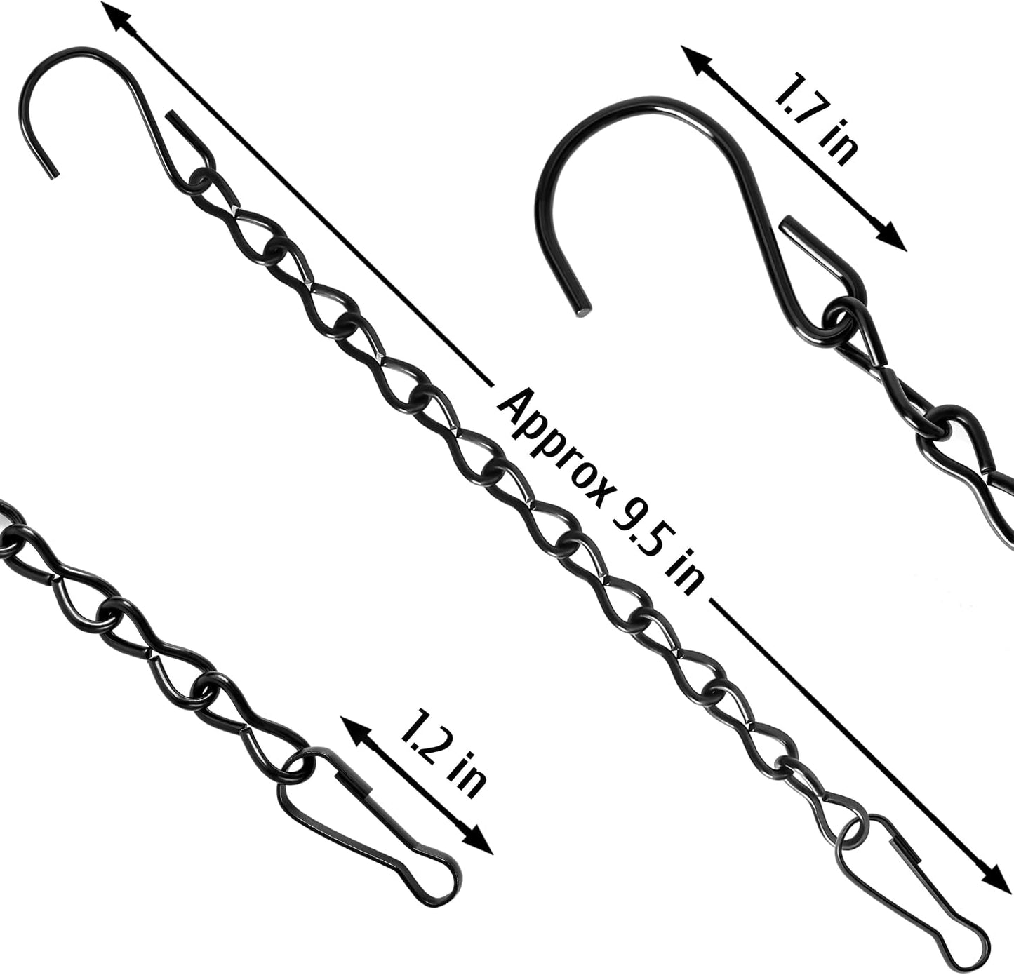 Cadenas colgantes 9.5pulg 6uds para macetas y campanillas