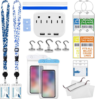 Kit crucero 2026 con protector sobretensión ganchos magnéticos