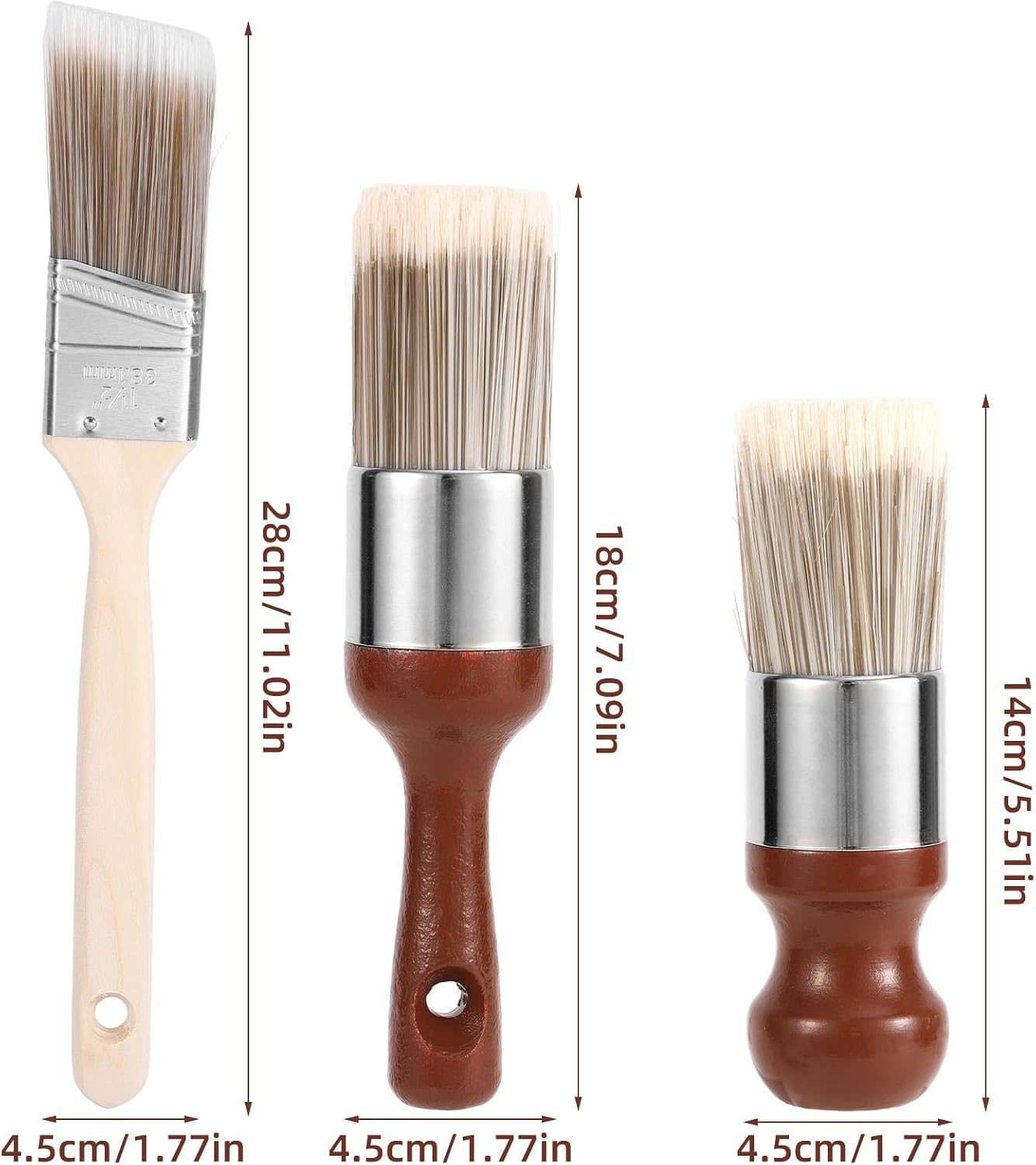 3 Cepillos Limpieza Muebles Cuero Madera Cerdas Suaves