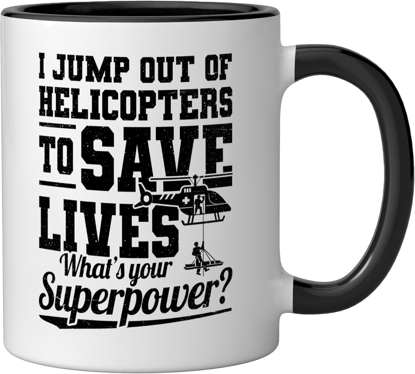 Taza Cerámica SAR Negro/Blanco