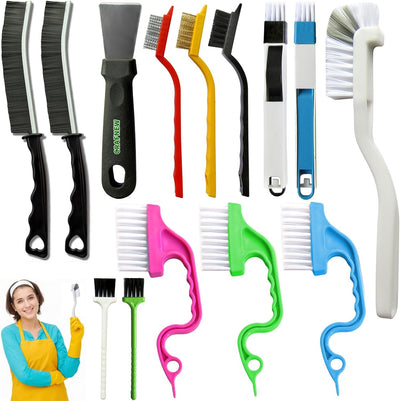 Set 14 Cepillos Limpieza Grietas Cocina Baño Puerta