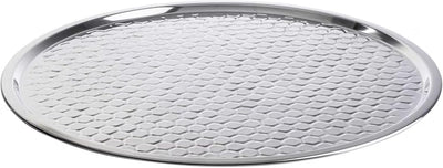 Bandeja acero inox redonda patrón panal 21x21pulg