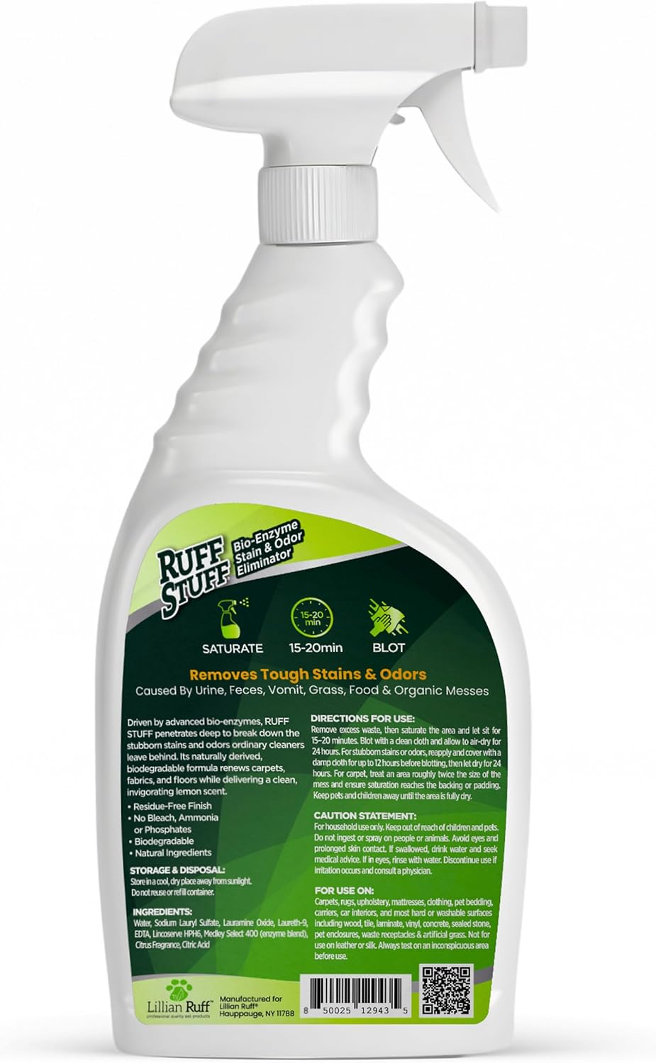 Spray enzimático para manchas y olores de mascotas
