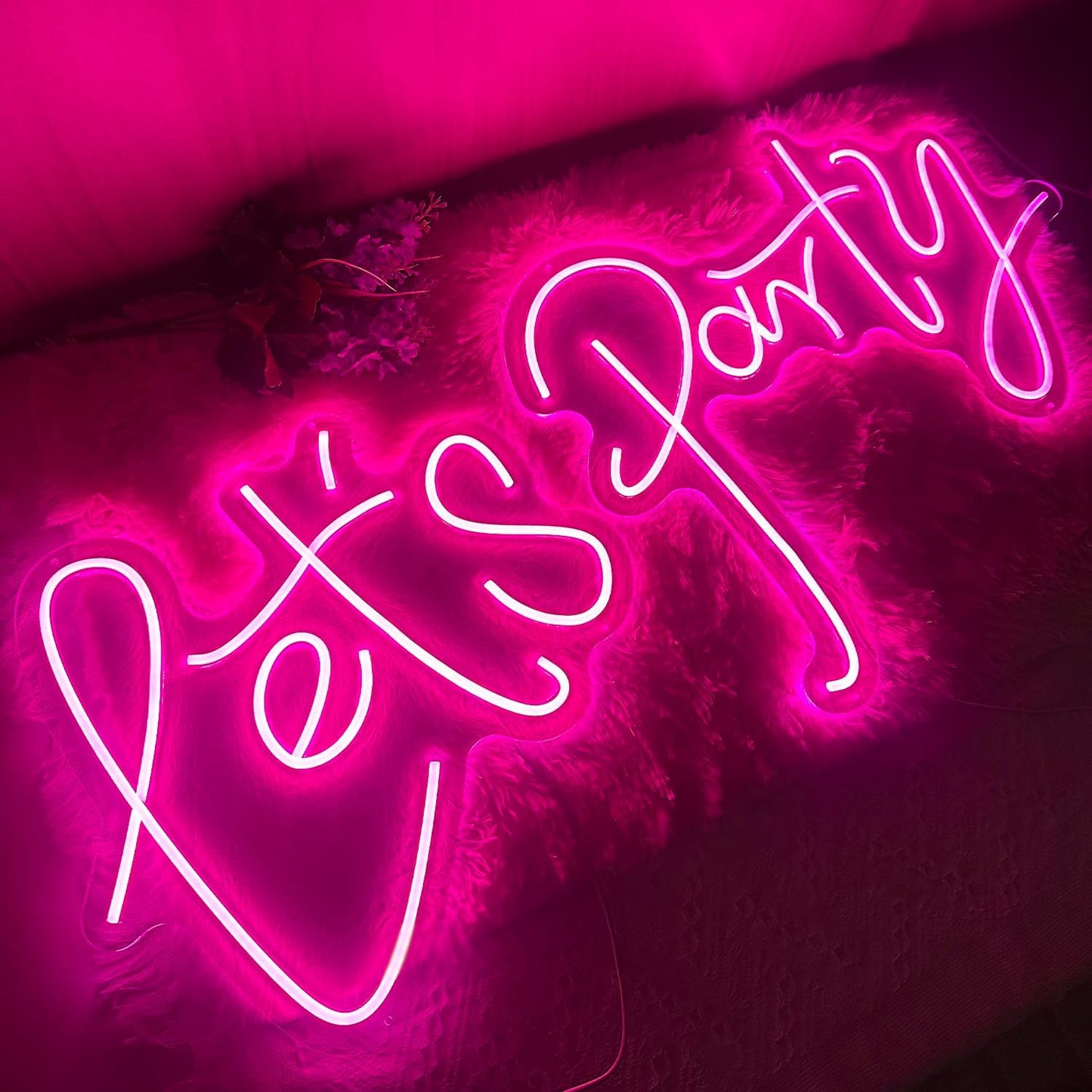 Letrero neón para decoración de fiesta